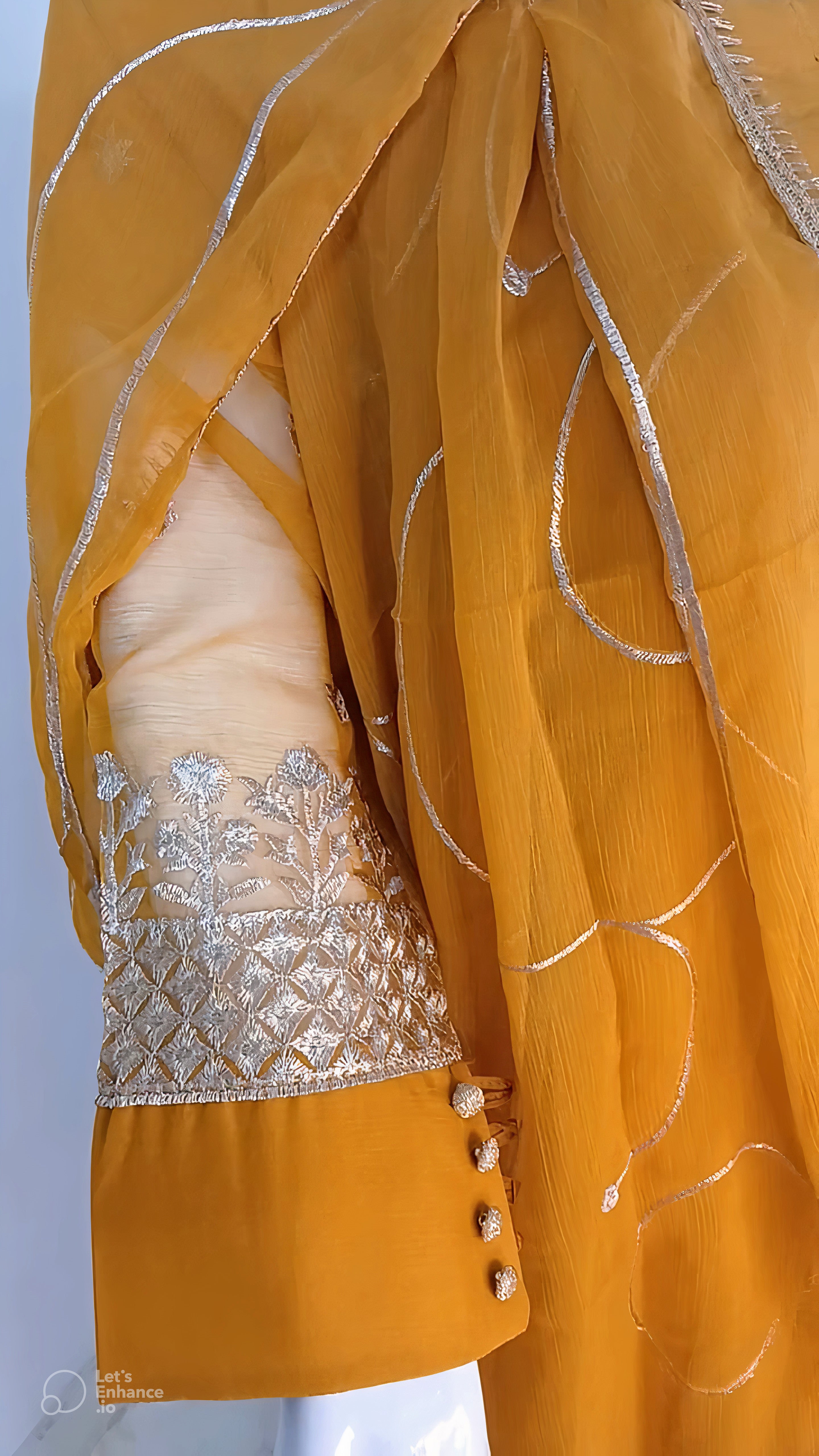 Embroidered Chiffon Stitched 3-Piece Suit (FTMM3)