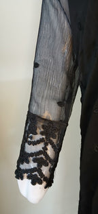 Self-Embroidered Chiffon Stitched 3-Piece Suit (TSEB4)