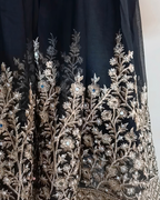 Embroidered Chiffon Stitched 3-Piece Suit Black (FTMB3)